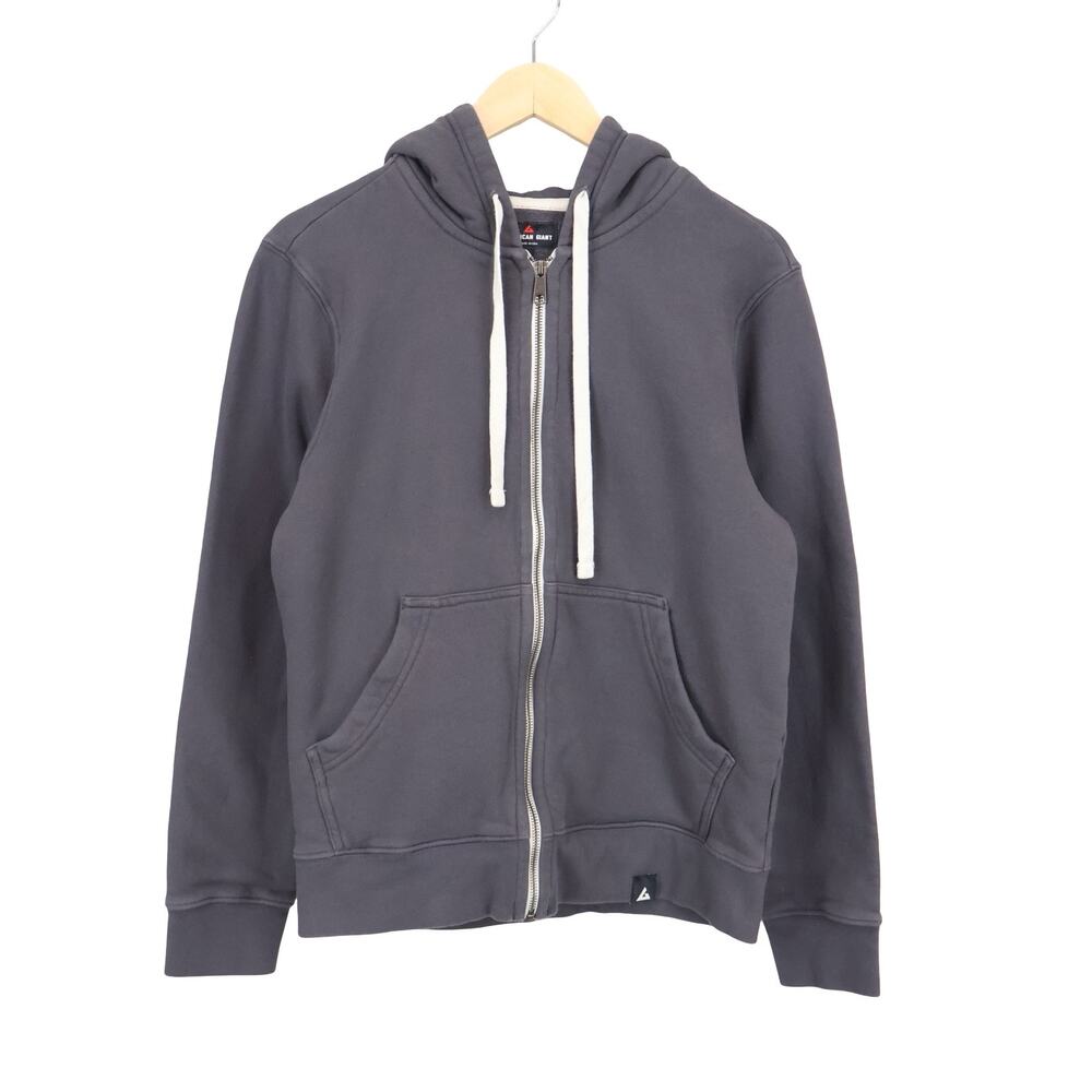 American Giant Men's Midweight Full Zip Sweatshirt Charcoal Gray Size Small